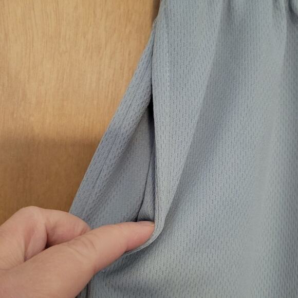 Jump Start Gray Elastic Waist Pockets Longer Style Athleisure Athletic Shorts -M - Picture 3 of 6